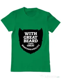 Tricou ADLER barbat The great beard Verde mediu