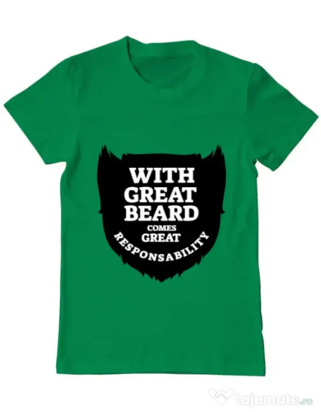 Tricou ADLER barbat The great beard Verde mediu