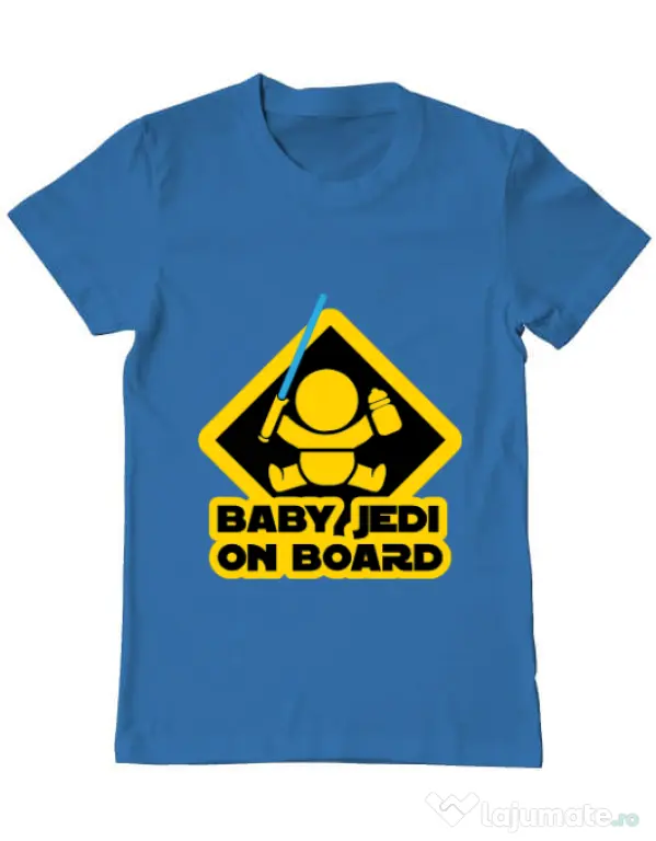 Tricou ADLER barbat Baby Jedi Albastru azuriu