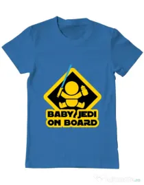 Tricou ADLER barbat Baby Jedi Albastru azuriu