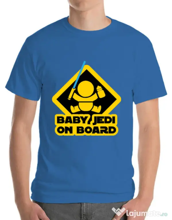 Tricou ADLER barbat Baby Jedi Albastru azuriu