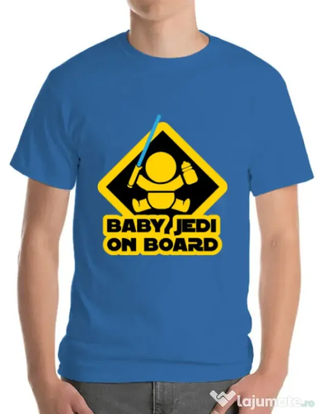 Tricou ADLER barbat Baby Jedi Albastru azuriu