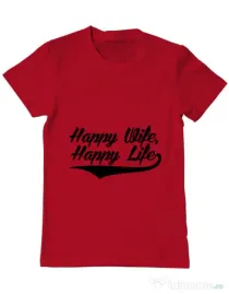 Tricou ADLER barbat Happy life Rosu