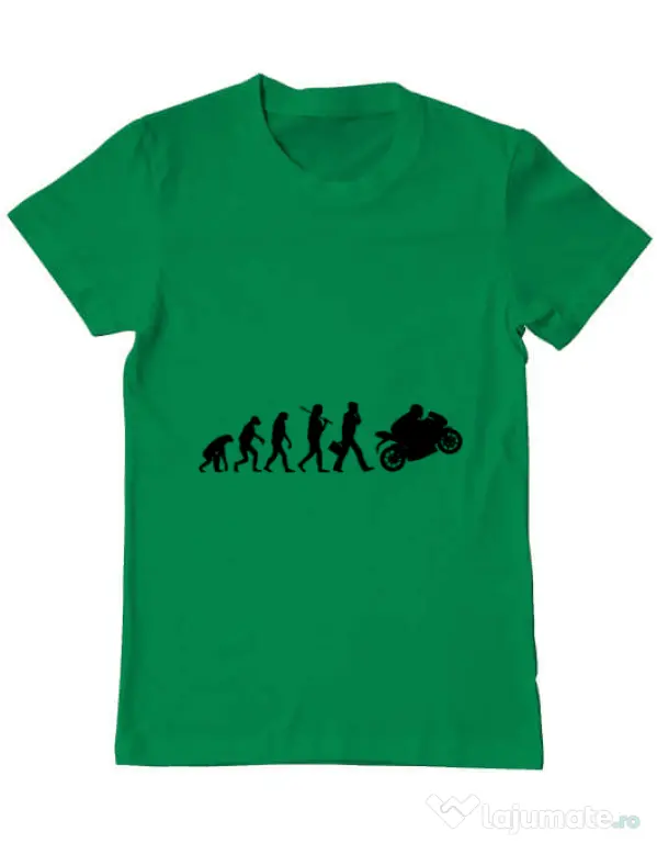 Tricou ADLER barbat Evolution - motorcycle Verde mediu