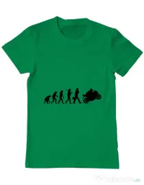 Tricou ADLER barbat Evolution - motorcycle Verde mediu