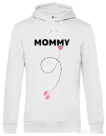 Hoodie barbat cu gluga Mommy Alb