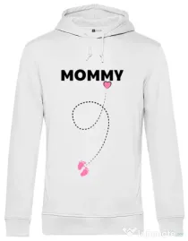 Hoodie barbat cu gluga Mommy Alb