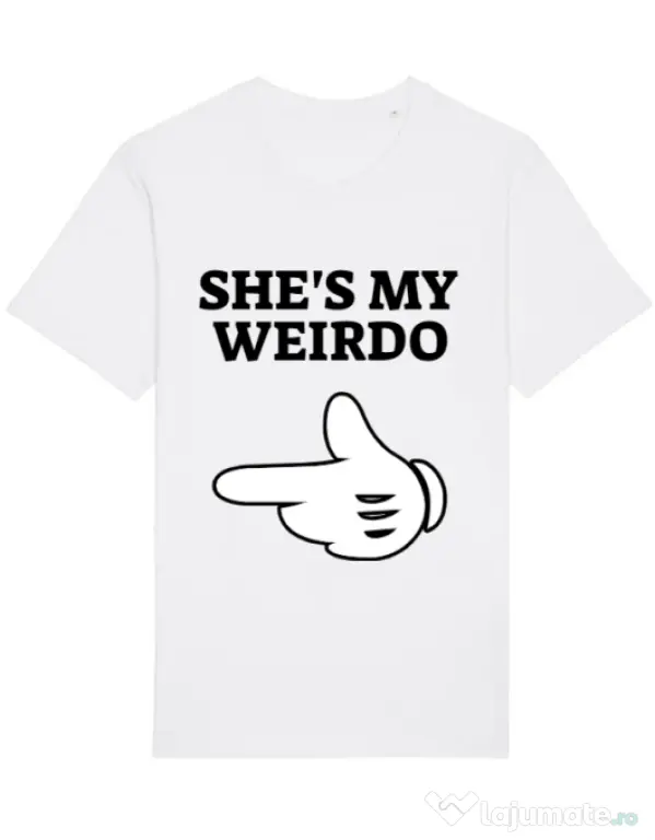 Tricou STANLEY STELLA barbat She's my weirdo Alb