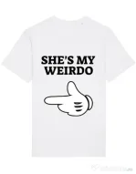 Tricou STANLEY STELLA barbat She's my weirdo Alb