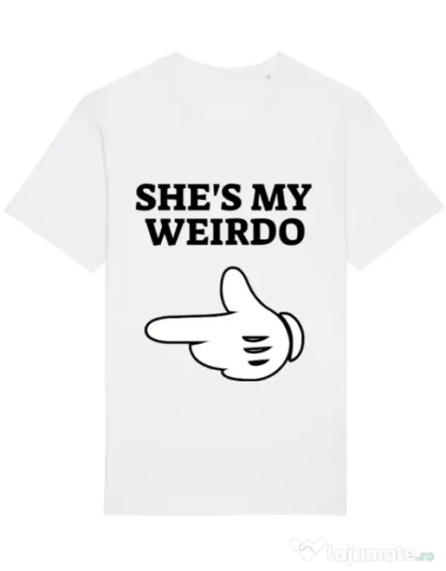 Tricou STANLEY STELLA barbat She's my weirdo Alb