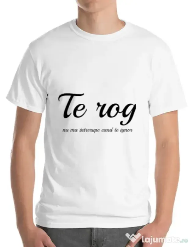 Tricou ADLER barbat Nu ma intrerupe Alb