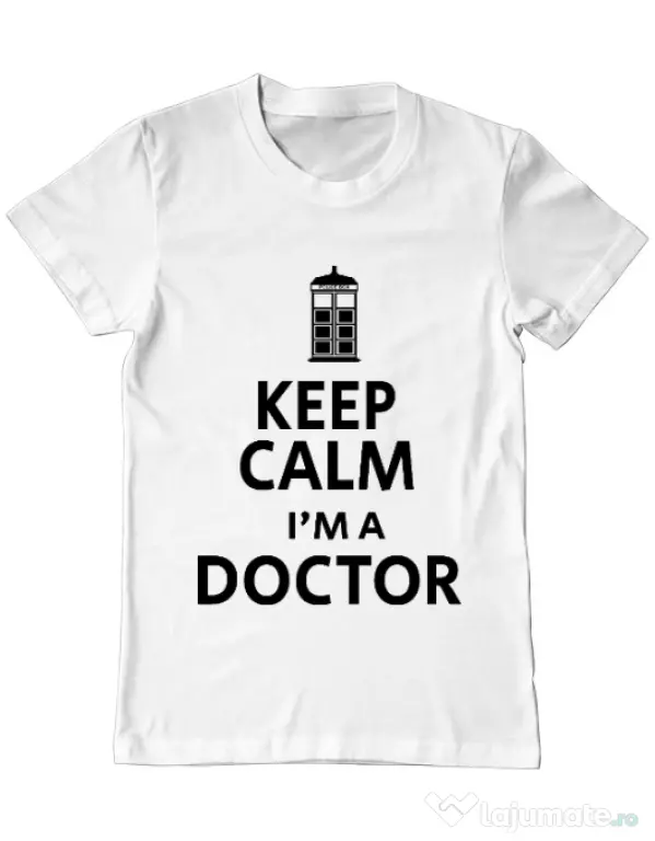 Tricou ADLER barbat I'm a doctor Alb