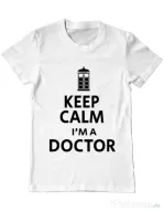Tricou ADLER barbat I'm a doctor Alb