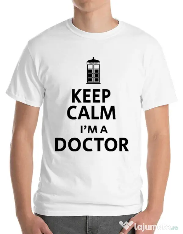Tricou ADLER barbat I'm a doctor Alb