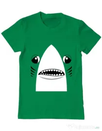 Tricou ADLER barbat Shark suit Verde mediu