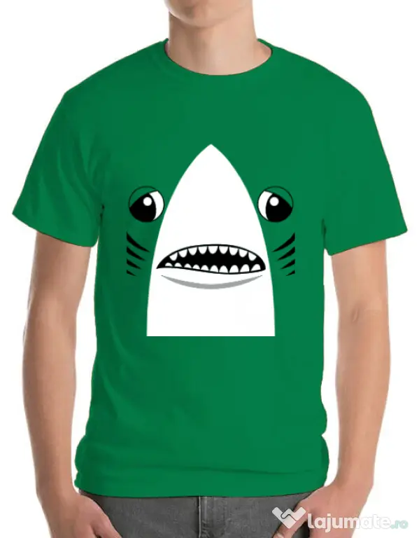 Tricou ADLER barbat Shark suit Verde mediu