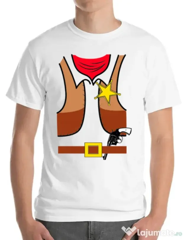 Tricou ADLER barbat Cowboy Suit 1 Alb