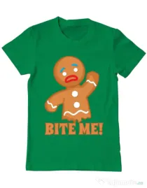 Tricou ADLER barbat Bite me Verde mediu