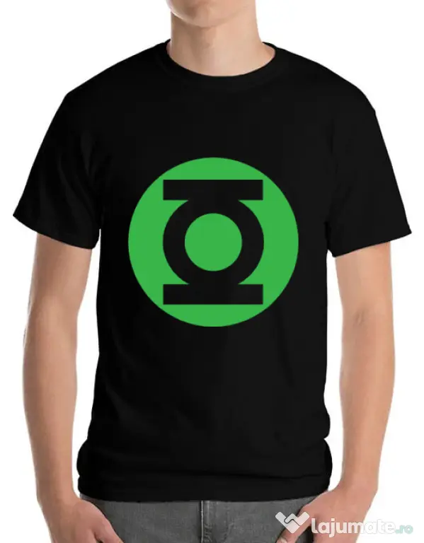 Tricou ADLER barbat Green lantern Negru