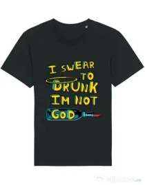 Tricou STANLEY STELLA barbat I swear to drunk Negru