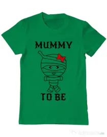 Tricou ADLER barbat Mummy to be girl Verde mediu