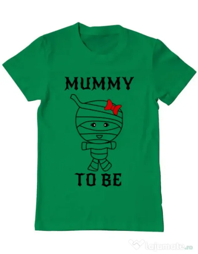 Tricou ADLER barbat Mummy to be girl Verde mediu