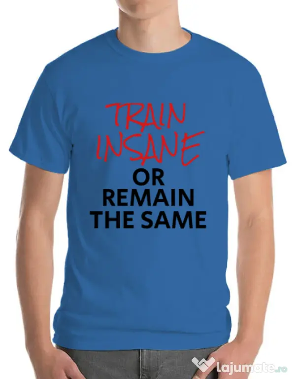 Tricou ADLER barbat Train insane Albastru azuriu