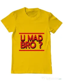 Tricou ADLER barbat U mad bro? Galben