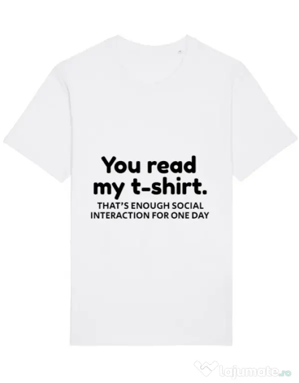 Tricou STANLEY STELLA barbat You read my t-shirt Alb