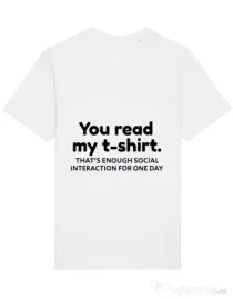 Tricou STANLEY STELLA barbat You read my t-shirt Alb