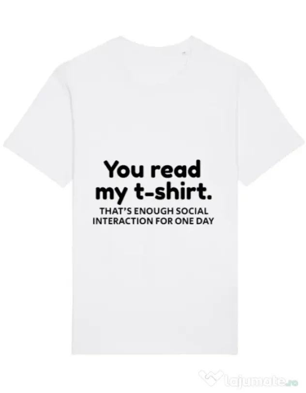 Tricou STANLEY STELLA barbat You read my t-shirt Alb