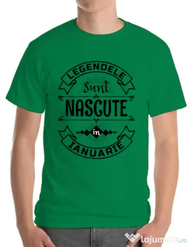 Tricou ADLER barbat Legendele sunt nascute in Ianuarie Verde mediu