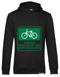 Hoodie barbat cu gluga Bicycle Negru
