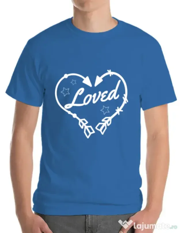 Tricou ADLER barbat Loved Albastru azuriu