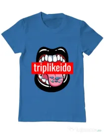 Tricou ADLER barbat Trip like I do Albastru azuriu