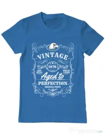 Tricou ADLER barbat Aged to perfection Albastru azuriu
