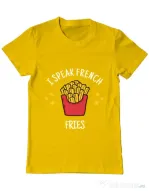 Tricou ADLER barbat I speak french Galben