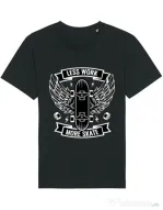 Tricou STANLEY STELLA barbat Less work more skate Negru