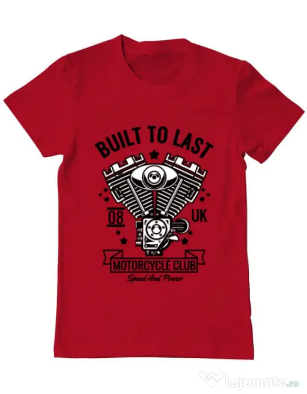 Tricou ADLER barbat Built to last Rosu