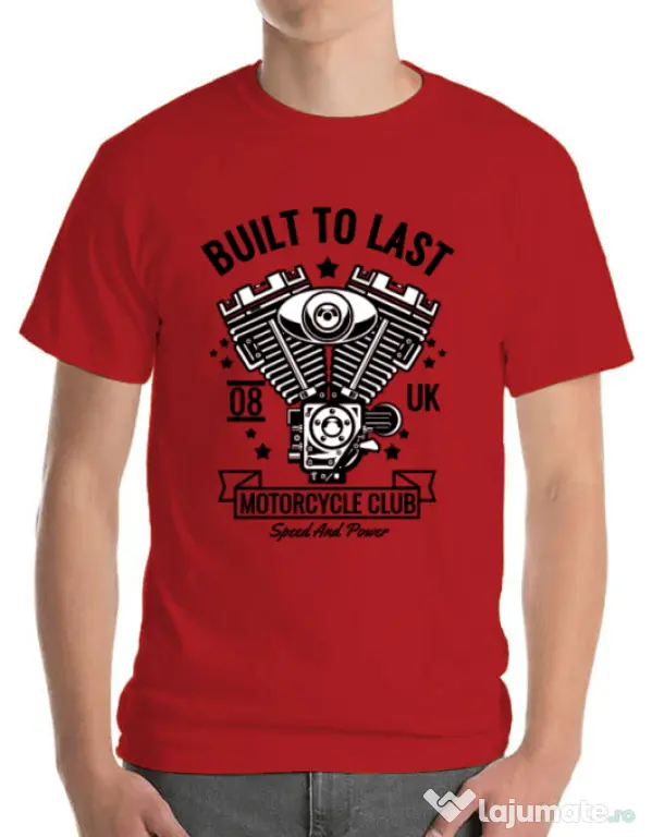 Tricou ADLER barbat Built to last Rosu