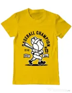 Tricou ADLER barbat Baseball Champion Galben