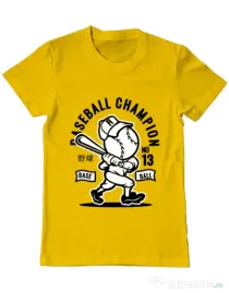 Tricou ADLER barbat Baseball Champion Galben