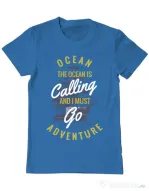 Tricou ADLER barbat Ocean adventure Albastru azuriu