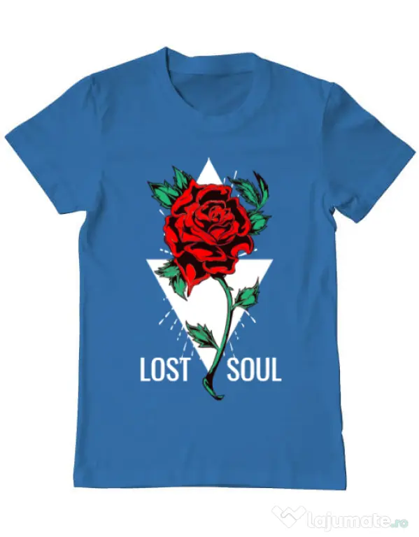 Tricou ADLER barbat Lost soul Albastru azuriu
