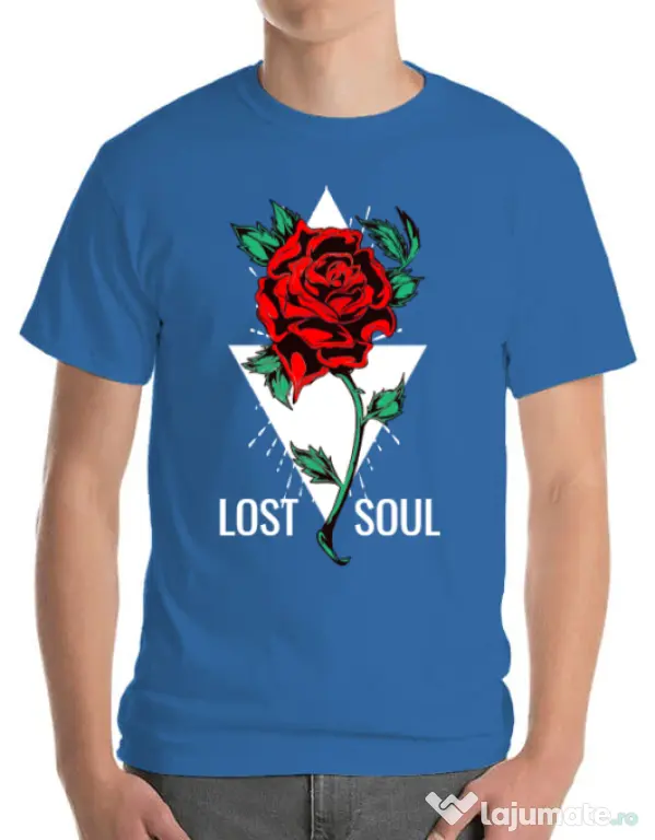 Tricou ADLER barbat Lost soul Albastru azuriu