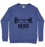 Bluza ADLER barbat Book nerd Albastru melanj