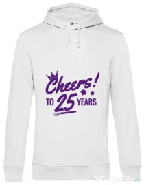 Hoodie barbat cu gluga Cheers Alb