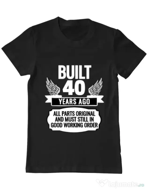 Tricou ADLER barbat Original parts Negru