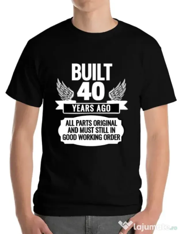 Tricou ADLER barbat Original parts Negru
