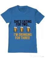 Tricou ADLER barbat Drinking for three Albastru azuriu